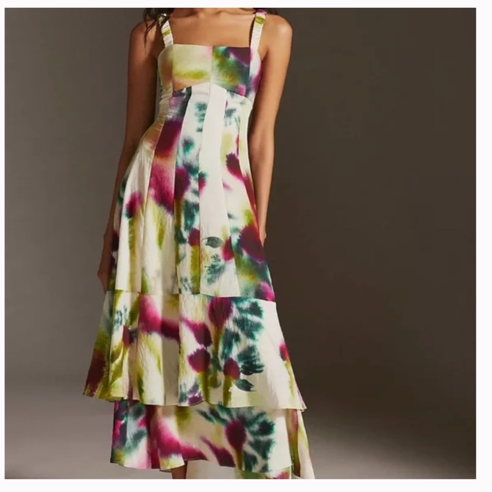 Anthropologie tiered maxi dress NWOT Size 14